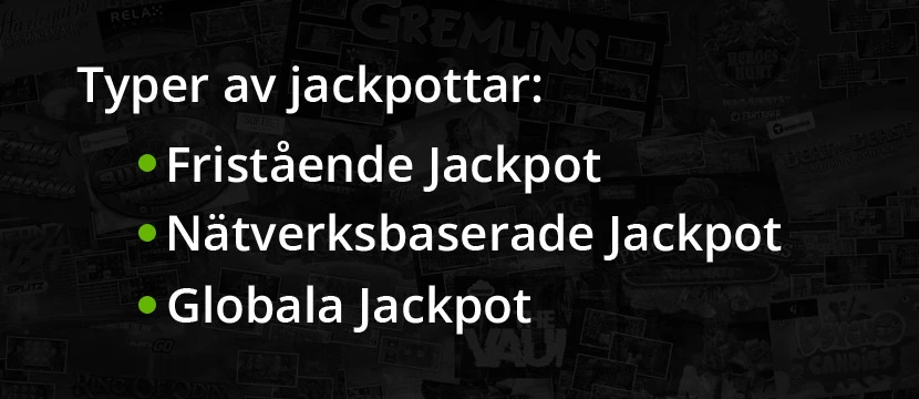 Typer av progressiva jackpottar som finns i online-slots