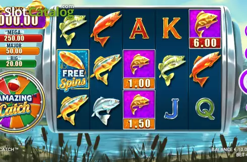 Reels Screen. Amazing Catch slot
