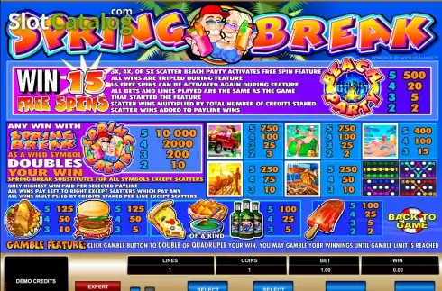 Screen2. Spring Break slot