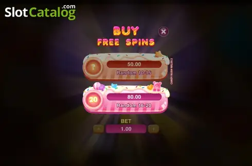 Buy Feature Screen. Candy Rush Wilds 2 slot