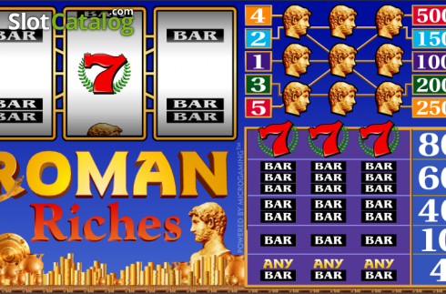 Reels screen. Roman Riches slot