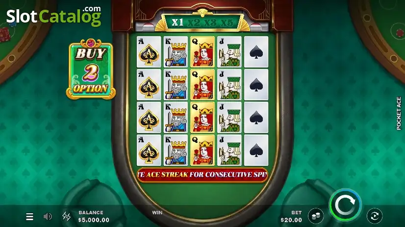 Pocket Ace - Reels Screen Pocket Ace - Reels Screen