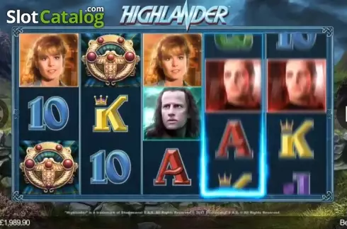 Scatter screen. Highlander slot