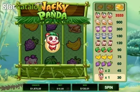 Win Screen. Wacky Panda slot