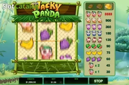 Game Process screen. Wacky Panda slot