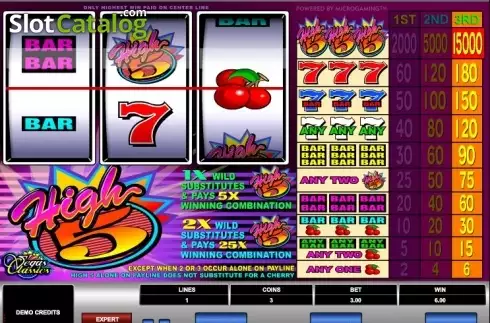 Win Screen. High Five (Microgaming) slot