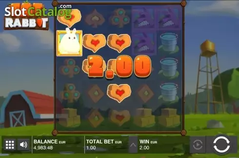 Wild Substitution Symbols screen. Fat Rabbit slot