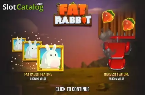 Intro Game screen. Fat Rabbit slot