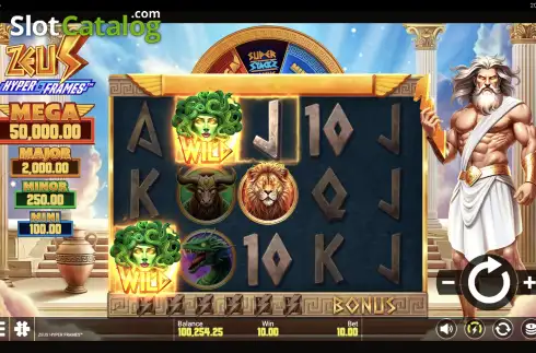 Win Screen 4. Zeus Hyper Frames slot