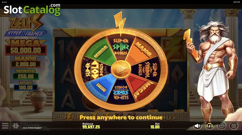 Zeus Hyper Frames by Snowborn Games Wheel of Fortune zeus-hyper-frames